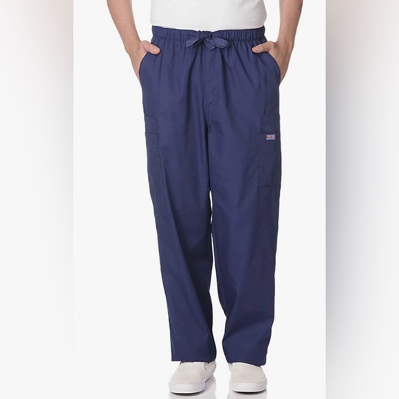 Cherokee Other - Cherokee Workwear Originals Men Navy Blue Scrubs Pant Fly Front Cargo 4000